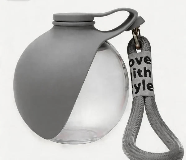 2-In-1 Portable Dog Water Bottle for Small Dogs - Leak-Proof & Compact Dog Travel Water Bottle -Stainless Steel Bottle & Silicon