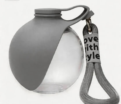2-In-1 Portable Dog Water Bottle for Small Dogs - Leak-Proof & Compact Dog Travel Water Bottle -Stainless Steel Bottle & Silicon