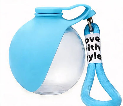 2-In-1 Portable Dog Water Bottle for Small Dogs - Leak-Proof & Compact Dog Travel Water Bottle -Stainless Steel Bottle & Silicon