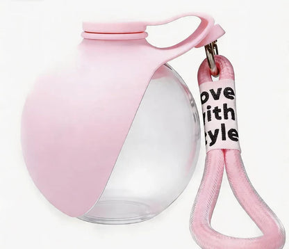 2-In-1 Portable Dog Water Bottle for Small Dogs - Leak-Proof & Compact Dog Travel Water Bottle -Stainless Steel Bottle & Silicon
